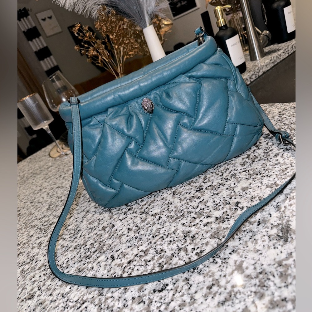 KURT GEIGER KENSINGTON LEATHER CLUTCH/CROSSBODY